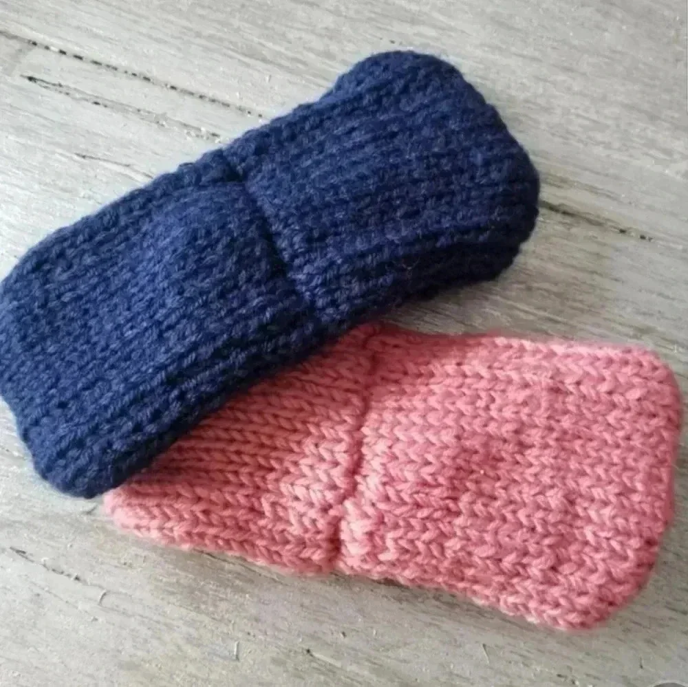 Navy BLUE KNITTED HEADBAND
